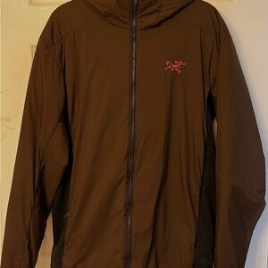 Arc'teryx Black and Brown Jacket with Red Logo